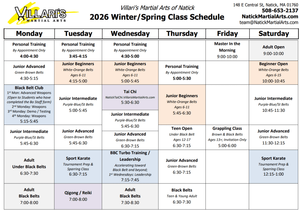 Martial Arts School Near Me in Natick | Villari's Martial Arts